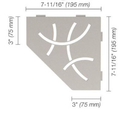 Schluter Shelf-E Pentagonal Curve Greige SES2 D6 TSBG